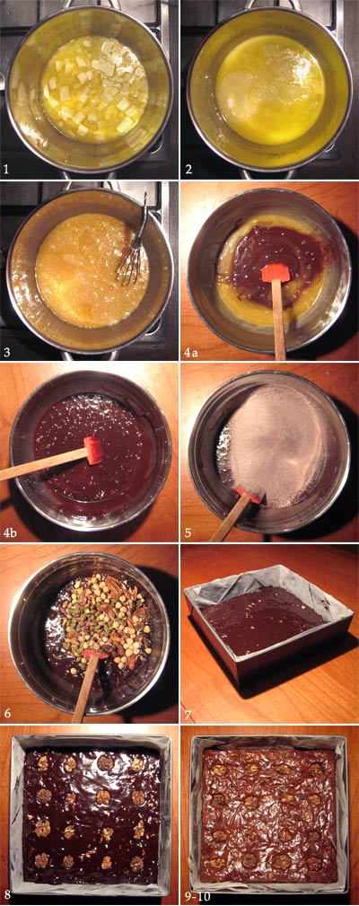 Brownies recipe explained in image sequence