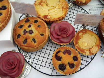 www.cocoandme.com - cherry clafoutis, wine poached pear & chocolate tart & pear tart - Coco&Me