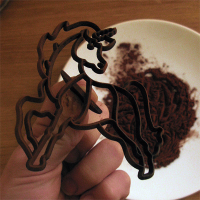 www.cocoandme.com - Coco&Me - Baked Cheese cake biscuit base recipe with making process pictures/ images - with embossed pattern of unicorn & squirrel
