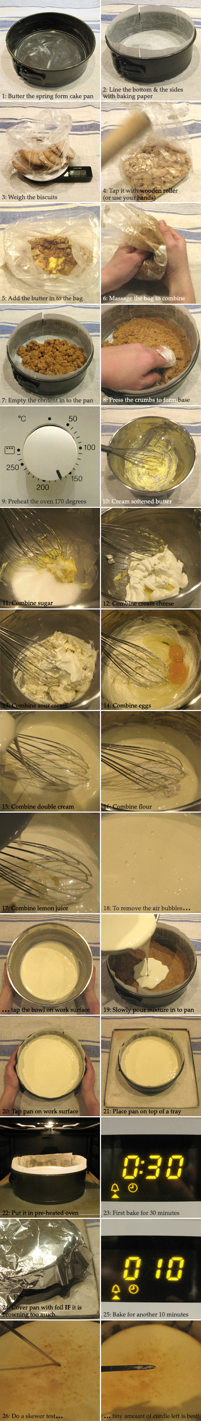 www.cocoandme.com - Coco&Me - Baked Cheese cake biscuit base recipe with making process pictures/ images - with embossed pattern of unicorn & squirrel