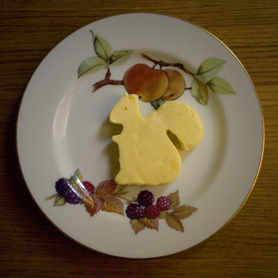 Coco&Me - Homemade butter in a shape of a squirrel (molded) - www.cocoandme.com