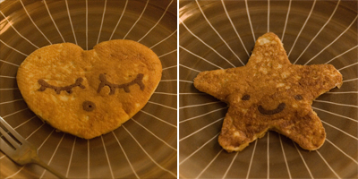 Coco&Me - Buttermilk Pancake recipe with step-by-step pictures of the process - heart & star motif - www.cocoandme.com