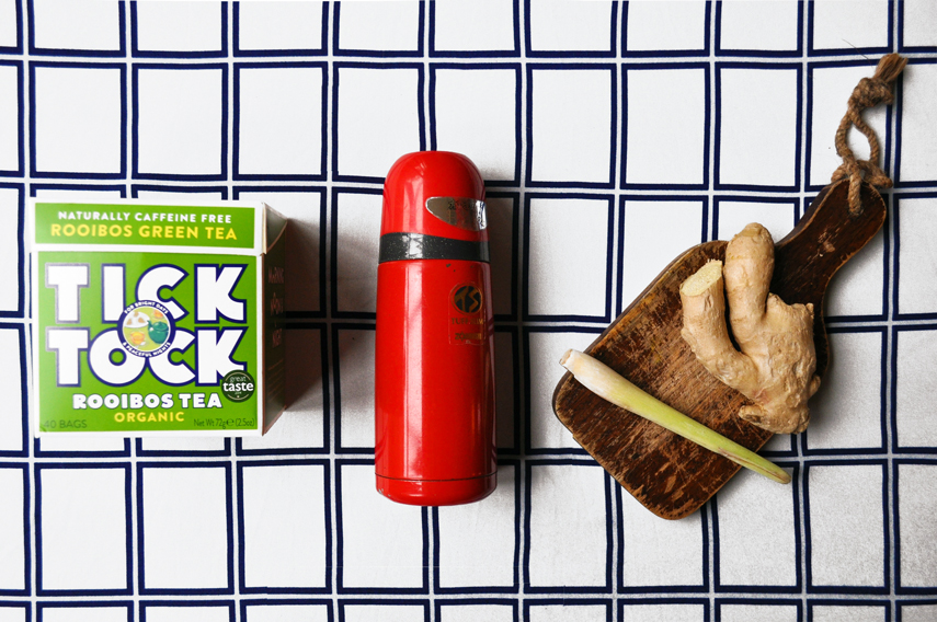 Coco&Me - Recipe for ginger & lemongrass tea self-brewing in thermos flask - www.cocoandme.com